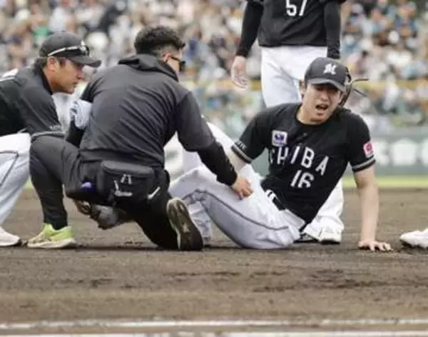 ロッテ種市、一回に負傷交代　打球追いかけ左脚痛める