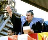 「安青錦、都内豆まきで注目度抜群　綱とりへ「もう一つ上を目指す」」の画像1