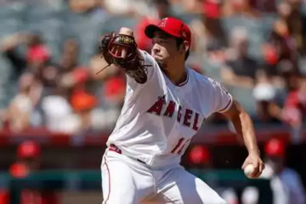 エンゼルス菊池、七回まで2失点　岡本28号、大谷は無安打