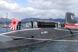 「海自潜水艦ちょうげい就役　神戸の三菱重工で引き渡し」の画像1