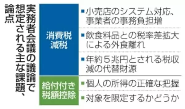 消費減税、制度の詳細議論を開始　国民会議傘下の実務者が初会合