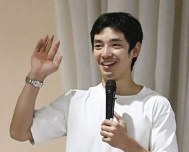 白井健三さん、花巻で特別授業　体操五輪金、「結果より努力」
