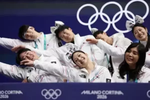 ペア不在の韓国は初日7位　フィギュア団体