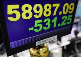 東証、午前終値は5万8930円　大幅上昇反動で売り優勢