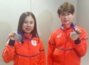 「4年後は金メダルを」　フィギュアうたまさ帰国