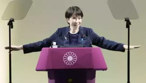 高市首相、改憲発議に意欲　自民党大会、運動方針採択