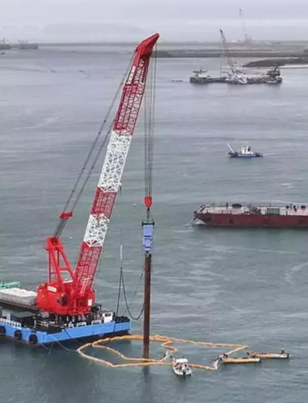 辺野古くい打ち4カ月中断　軟弱地盤改良、遅れ指摘も