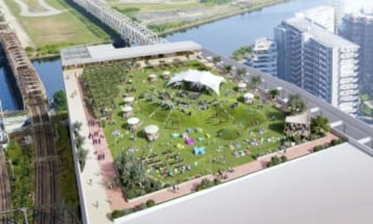 B1川崎、新アリーナ30年秋に　「世界初」の屋上公園