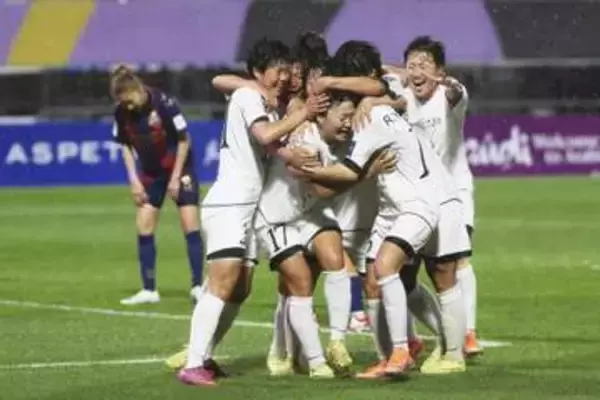 北朝鮮チーム、韓国に勝利　サッカー、7年半ぶり訪問