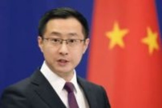 中国、攻撃直前の面会説明せず　記者会見で報道官