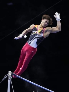 岡慎之助、鉄棒で銀メダル　世界体操最終日