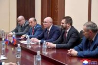 ロシア・北朝鮮通信社が協力合意　タスが平壌に代表団派遣