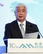 中谷前防衛相「中国が主権侵害」　民族団結進歩促進法非難、台湾で