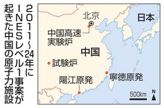 【独自】中国、原発停止130回　安全対策強化の2011年以降