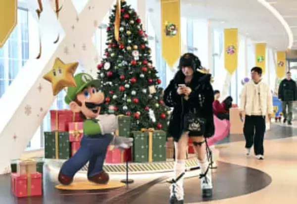 マリオ、商業施設の集客に一役　ソウル「ロッテワールドモール」