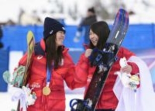 スノボ深田茉莉、頂点に笑顔　村瀬心椛、2冠逃し涙も
