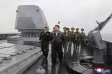 「北朝鮮の駆逐艦、6月に就役か　金正恩氏、海軍引き渡し命令」の画像1
