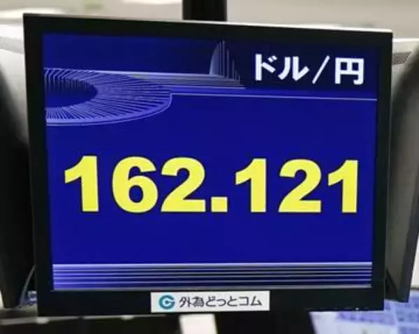 東京円、162円台前半
