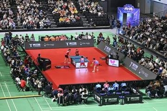 卓球Tリーグ、初の海外開催　台湾ファン、5千人超が熱狂