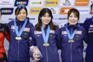 スケート女子団体追い抜き日本V　スピードW杯開幕戦