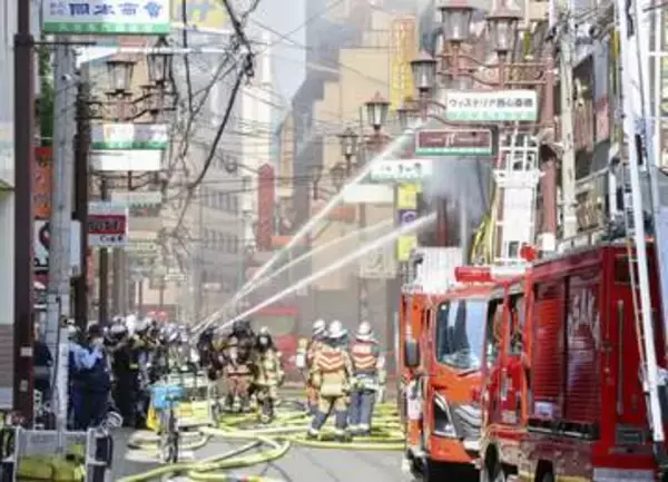 大阪ミナミで火災、延焼　飲食店、けが人情報なし