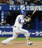 「D2―1巨（24日）　戸柱がサヨナラ二塁打」の画像1