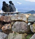 「米子城跡石垣に「鯛石」　御利益ありそうと評判」の画像1