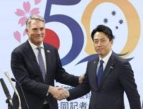 日豪で安保協力推進を確認　防衛相会談、戦略改定検討も