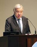 「核廃絶は「日本のDNA」　国連事務総長、東京で講演」の画像1