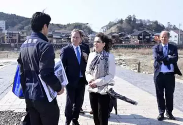 「EU委員、能登被災地を視察　輪島市、欧州の災害対策に反映」の画像