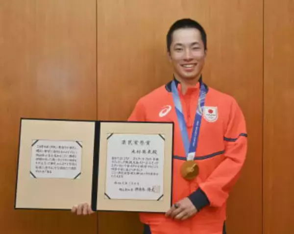 ミラノ五輪で金「応援のおかげ」　木村葵来選手に岡山県民栄誉賞