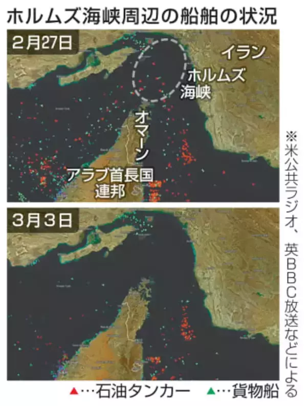 コンテナ船輸送、受け付けを停止　ペルシャ湾発着、車輸出に打撃