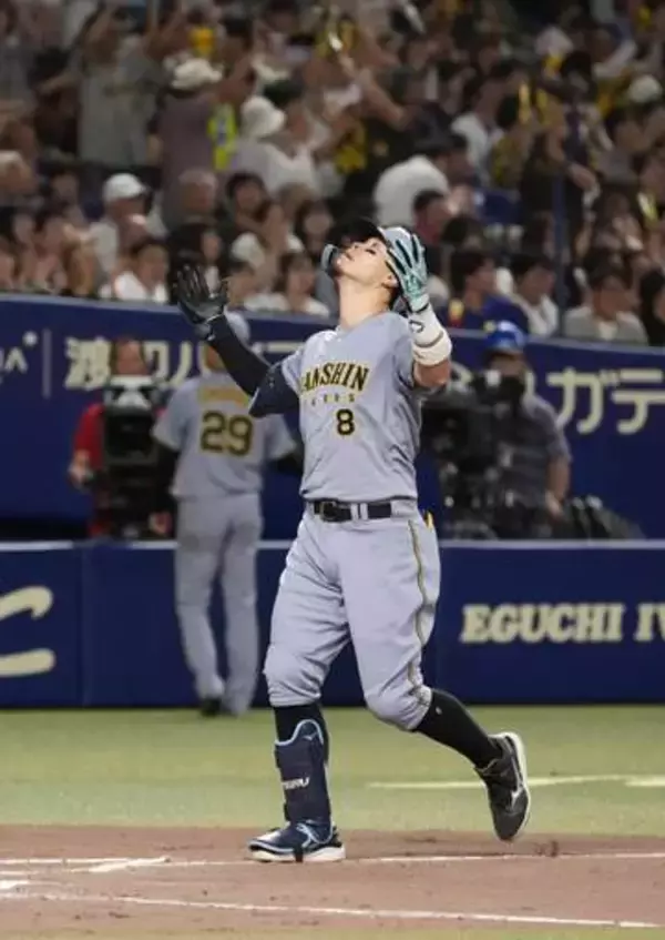 中2―5神（14日）　佐藤がソロに20号3ラン