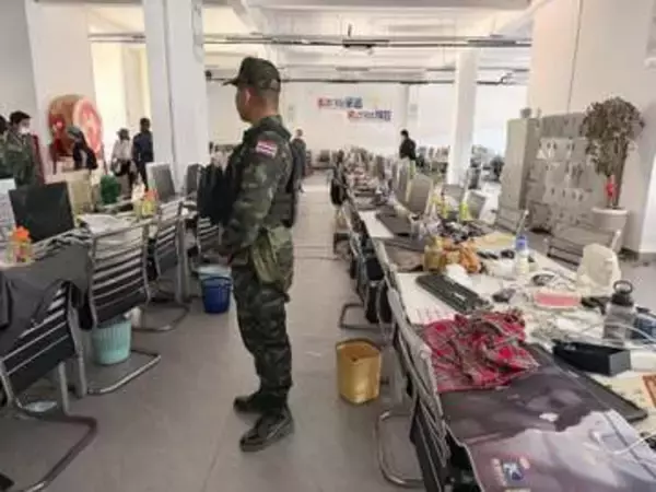 タイ、詐欺拠点内部を公開　カンボジア国境、独房も