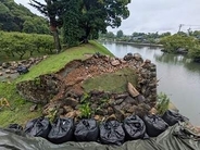 彦根城、内堀沿い石垣が一部崩落　台風の大雨影響か、滋賀
