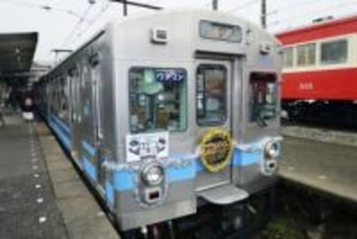 「水間鉄道」開業100周年　記念切符、昭和イメージ