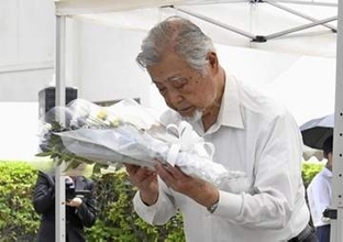 被爆犠牲の生徒悼み、平和伝える　旧制広島第一中学校で慰霊祭