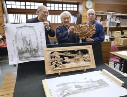 富山の伝統工芸、米国巡回　「井波彫刻」販路求め