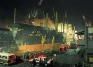 ＜あのころ＞横浜でインド貨物船が火災　37年前の2月16日