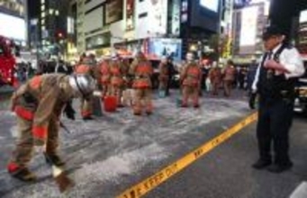 渋谷スクランブル交差点で炎　消し止められ、けが人なし