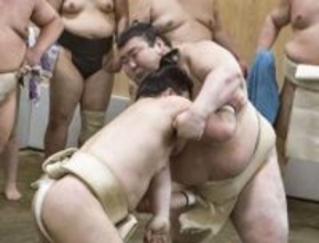 熱海富士ら伊勢ケ浜勢が出稽古　高砂部屋で激しい申し合い