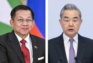 新大統領、中国外相と会談　ミャンマー、和平推進協議