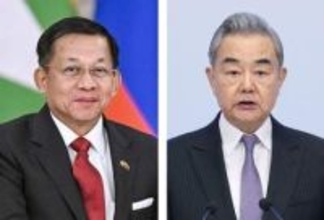 新大統領、中国外相と会談　ミャンマー、和平推進協議