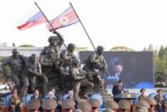 北朝鮮で派兵記念館完工　正恩氏、ロシア国防相ら式参加