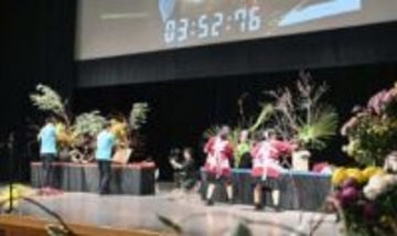 生け花バトル高校全国大会　即興で作品、所作の美競う