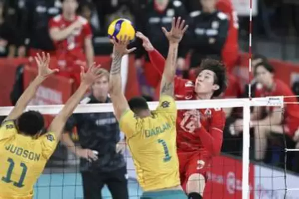 バレー男子日本、ブラジルに敗北　国際親善試合、1―3で