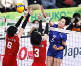 「女子は金蘭会、就実が決勝進出　男子は清風と東山、高校バレー」の画像1