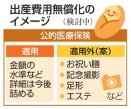 出産無償化に保険新枠組み創設へ　厚労省調整、法改正