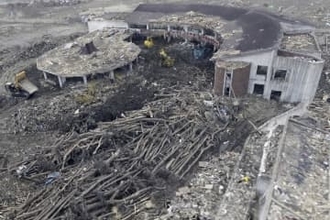 大川小学校津波、大量流木確認　河口の松林流失、被害拡大