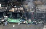 「陸自朝霞駐屯地で火災　ごみ集積場から黒煙」の画像1
